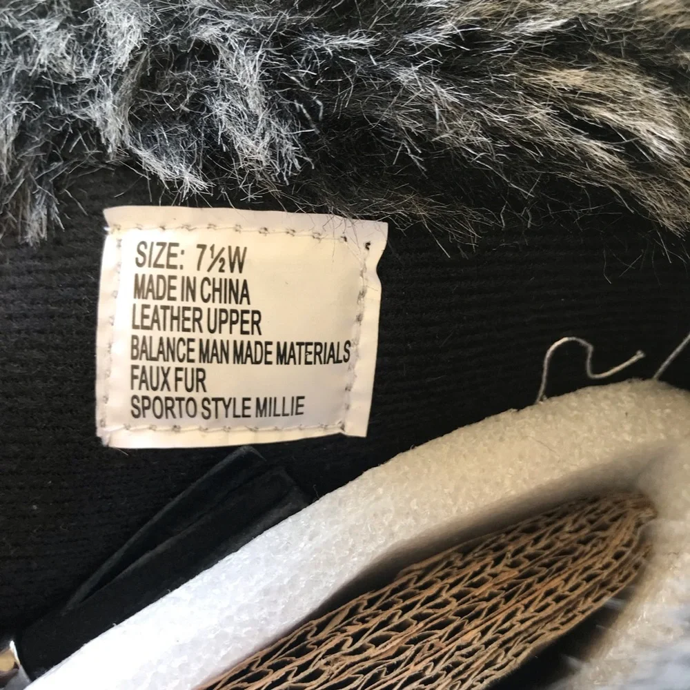 Sporto Millie Womens Black Suede Waterproof Winter Boots Size 7.5 W